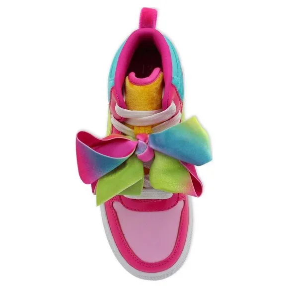 Nickelodeon JoJo Siwa Kids Size 8 Sneakers Hightop Bow Detail Bright Colors - Picture 3 of 8